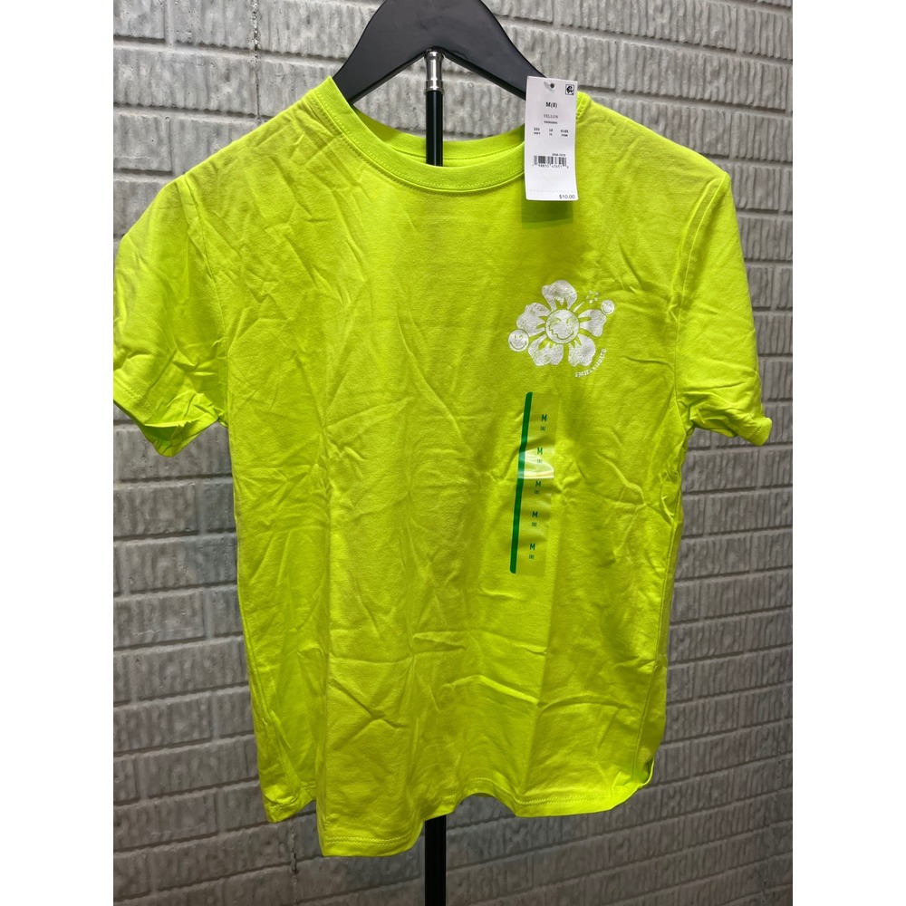 Smileyworld Kids T Shirt Yellow Flower Graphic Keep‎ Smiling Size 8